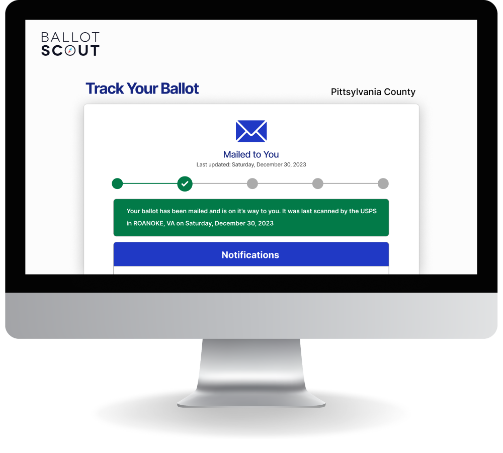 Ballot Scout on a desktop screen